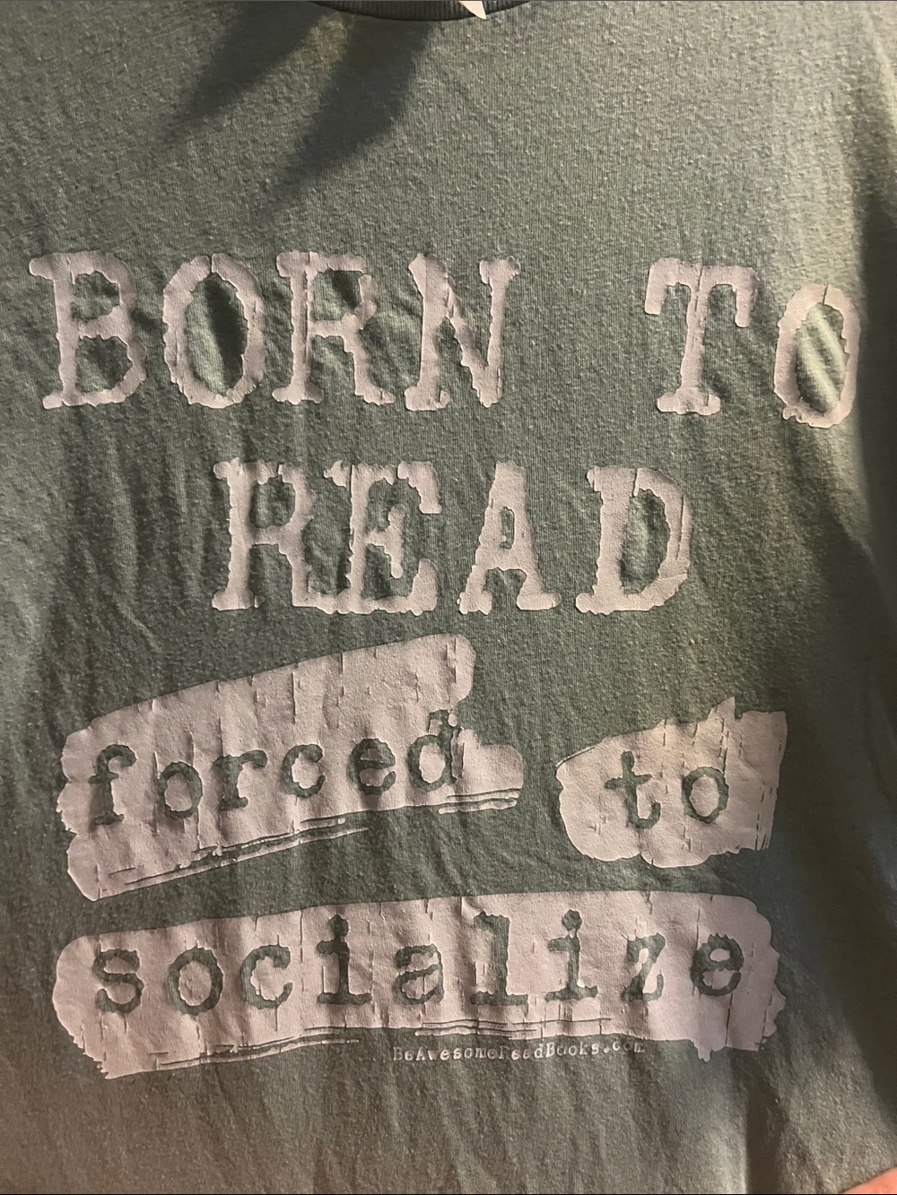 Born to Read Graphic Tee - Sage Green